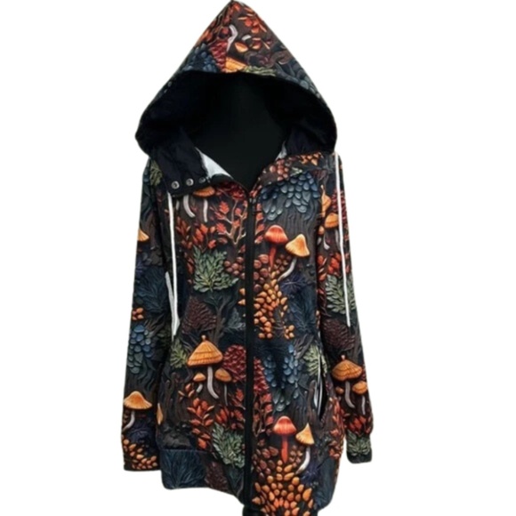 Fabulous mushroom print hoodie - Picture 2 of 11